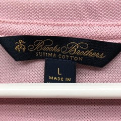 Brooks Brothers Supima Cotton Performance T Shirt Mens L Pink Short Sleeve