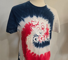 PIGGLY WIGGLY TIE DYED T-SHIRT SZ LARGE L PIG FRONT & PIG BACK JULY 4th
