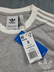 adidas ORIGINALS CALIFORNIA 3 STRIPES TREFOIL HEATHER GREY Tee Men’s Small NWT
