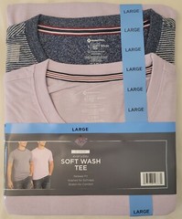 Member’s Mark Men’s 2-Pack Everyday Soft Wash Tee Sz L