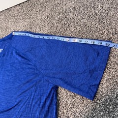 Men’s Basic Heathered Blue T-Shirt Size 4XL Lightweight Breezy Summer Stretch