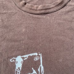 Vintage 70s Russell Mills T Shirt Cow “I Hate Non Dairy Creamer” Slogan USA Rare