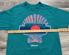 Vintage Florida Seashell Fish Shirt Adult Large Blue Ocean 80’s Single Stitch