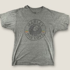 Bob Marley Shirt M Zion Rootswear One Love Grey Heather Tri-Blend Soft Tee