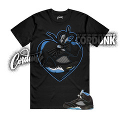 5 Black University Blue White UNC 2026 OG T Shirt Match V4