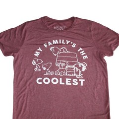 Mighty Fine My Family is The Coolest Peanuts Snoopy Men’s Small T-Shirt – NWT
