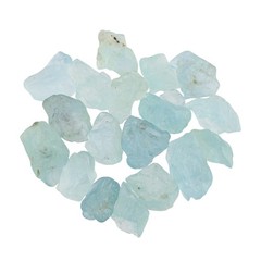 CRYSTALIS 20+ pcs, 6-8mm, Natural Sea Raw Small Aquamarines, Blue, Loose Gems…