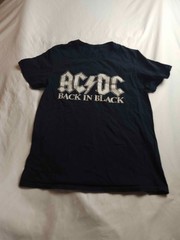 AC/DC Back In Black Graphic T Shirt Mens Medium Black Knit Rock Band Music