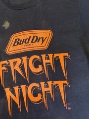 Vintage Screen Stars Best Bud Dry Fright Night Mens T-Shirt Sz XL Made In USA