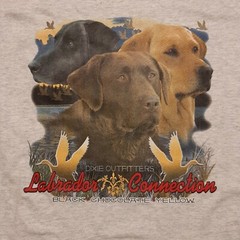 DIXIE OUTFITTERS LABRADOR CONNECTION BLACK LAB DUCK SHIRT #6477 FRONT PRINT ONLY