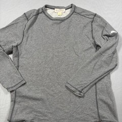 Tommy Bahama Reversible Shirt Mens Large Gray Waffle Knit Cotton Long Sleeve Tee