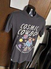 Sendero Provisions COSMIC COWBOY T Shirt Mens L Large Gray Short Sleeve space