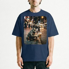 Night City Bulldog Shades Cold Brew Street Unisex T-Shirt Funny Downtown Tee