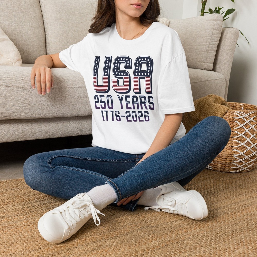 USA 250 Years 1776 2026 T-Shirt Patriotic Semiquincentennial Anniversary S-3XL