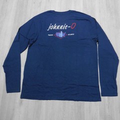 Johnnie-O Men’s XL Coastal Way Crewneck T-Shirt Navy Blue LS Graphic Print