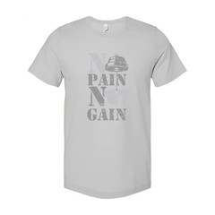 Unisex No Pain No Gain Graphic T-Shirt With Dumbbell Design For Gym Workouts And