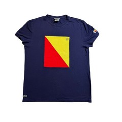 Lacoste Men’s Regular Fit Nautical Flag Graphic T-Shirt – Navy – Size 3 / S