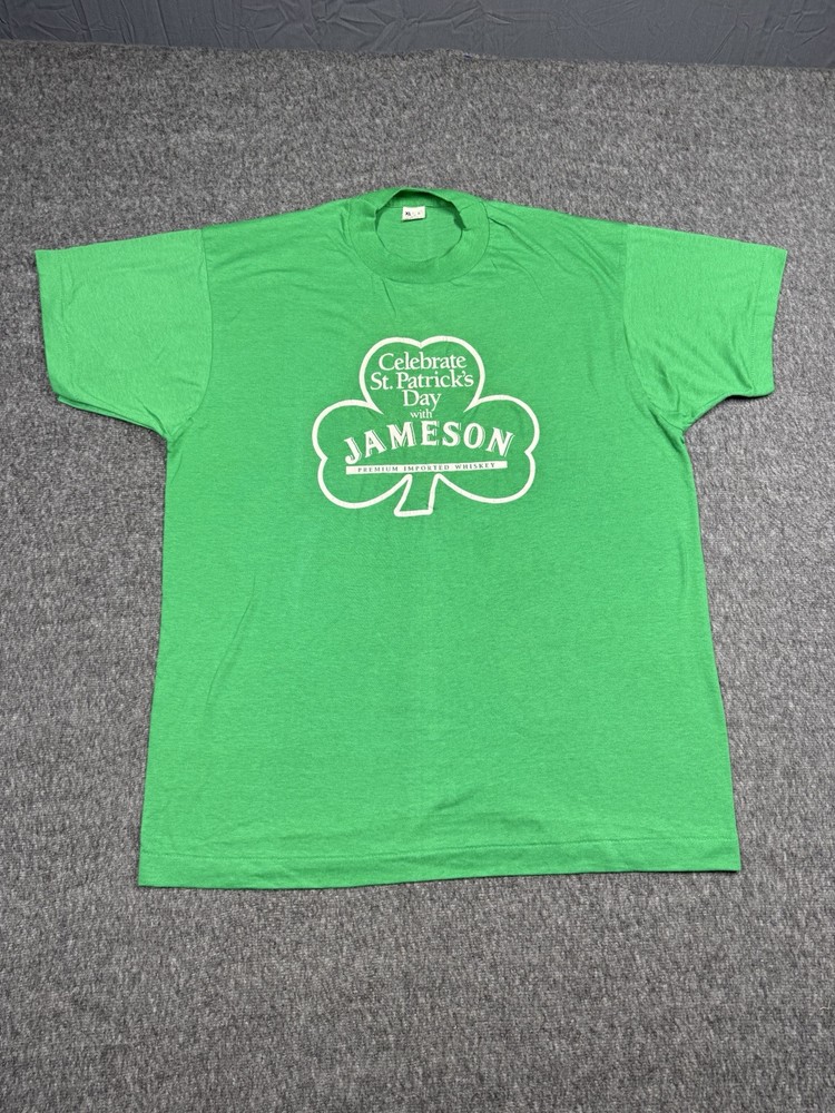 Screen Stars Jameson Liquor Shirt Mens XL Green St Patricks Day Vintage