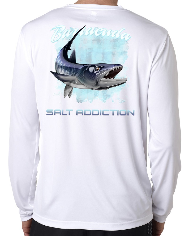 Salt Addiction Saltwater microfiber fishing long sleeve life t shirt 50+ uv UPF