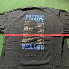 Rascal Flatts Tour T-Shirt Mens XL Black Rhythm Roots Concert 2017 Country Fair