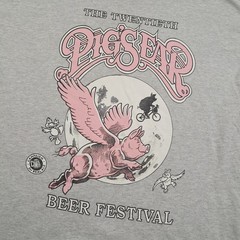 Screen Stars T Shirt Large Men’s Grey Vintage Pigs Ear Beer Festival 90s Graphic