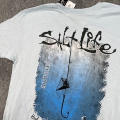 Salt Life Shirt Mens Large Hook Line and Sinker Pocket Blue NEW