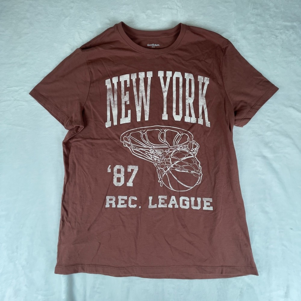 New York League Cinnamon Shirt Mens Large Brown Goodfellow & Co Standard Fit Tee