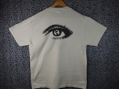 Hanes Beefy-T Size Large Amigos Eye Care Eyeball Print on back