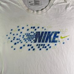 Y2K Nike Swim T-Shirt Mens XL White Graphic Logo Short Sleeve Cotton Sportswear