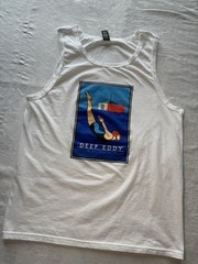 Friends of Deep Eddy Graphic Tank Top 100% Cotton Austin TX Historic Swimming