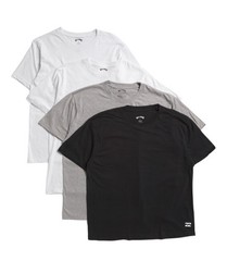 Billabong Men’s Crew Neck T-Shirts | Size Large | White/ Heather Grey/ Black