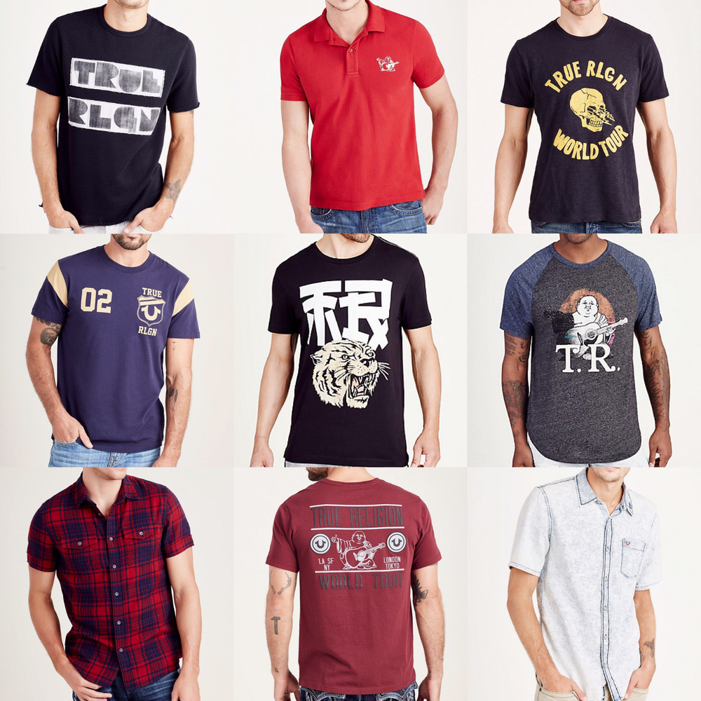 New True Religion Brand Jeans Graphic Men’s T-shirt Polo Size:S M L XL XXL XXXL