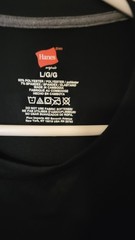 Hanes L T Shirt Black Mens S Sleeve Poly spandex 30 L 26 Across Front Chest pi