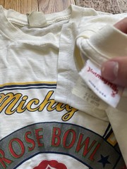 2 Vintage Michigan Wolverines 1989 Rose Bowl T Shirt XL/L Single Stitch USA 80s
