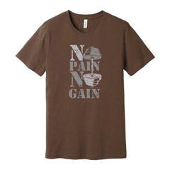 Unisex No Pain No Gain Graphic T-Shirt With Dumbbell Design For Gym Workouts And