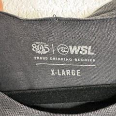 805 WSL Cold Beer Surf Club Mineral Wash T-Shirt Mens XL Black NWT