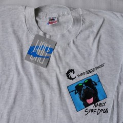 Vintage Wave Riding Vehicles Shirt Mens XL Surf Dog Graphic Long Sleeve USA 90s