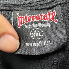 Vintage Interstate Thermal Shirt Tribal Y2K Grunge Waffle Knit Tattoo Heavy