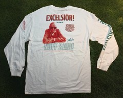 Marvel Comics Stan Lee Excelsior T-Shirt NEW Comic Book Man L Superhero Nuff