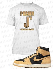 Pushin J’s Everyday Graphic Sneaker Tee Shirt J1 OG Heirloom Pro Club Shaka