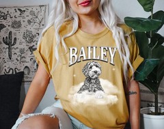 Custom Pet Memorial Comfort Tee Shirt From Photo Personalized