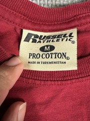 Russell Athletic Pro Cotton Red Men’s M Pocket T-Shirt Vtg