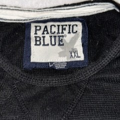 Pacific Blue Vintage Thermal Shirt XXL. Rough Openings Embroidered Eagle