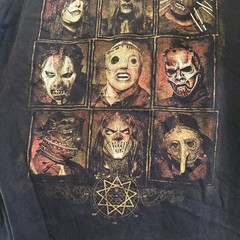 Slipknot 1999-2009 Heavyweight Band T-Shirt Hanes Large Double Sided Y2K