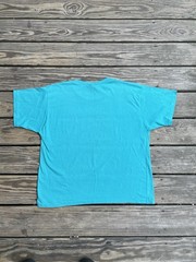 Vintage 80s Harvard University T Shirt Sz XL Artex Teal Blue USA Made 90s