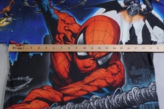 Marvel Spiderman Shirt Mens Medium Blue All Over Print Front and Back Wrap
