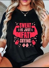 Women cute 2X gym shirt. 100% Cotton