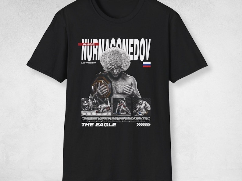 Khabib Nurmagomedov Shirt The Eagle Vintage Bootleg MMA Graphic Vintage Fighter
