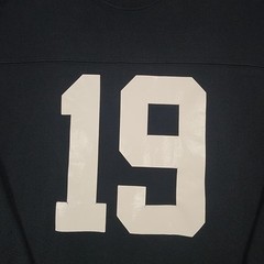 Champion Heritage Football Jersey Mens L Black #19 Long Sleeve Throwback Shirt