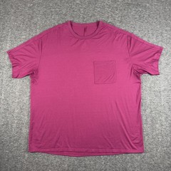 Lululemon Fundamental Shirt Mens XL Pink Peony Pocket Crewneck Performance
